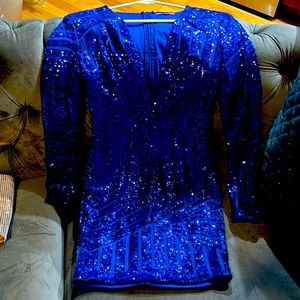 Royal Blue Sequin Dress